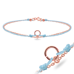Rose Gold Plated Shiny Rope Anklet ANK-101-RO-GP